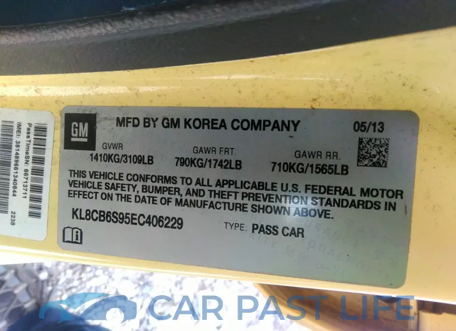 KL8CB6S95EC406229# 9