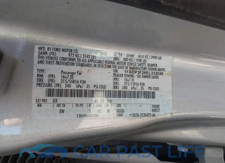 1FADP3F26EL332026# 9