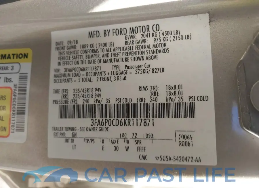 3FA6P0CD6KR117871# 9
