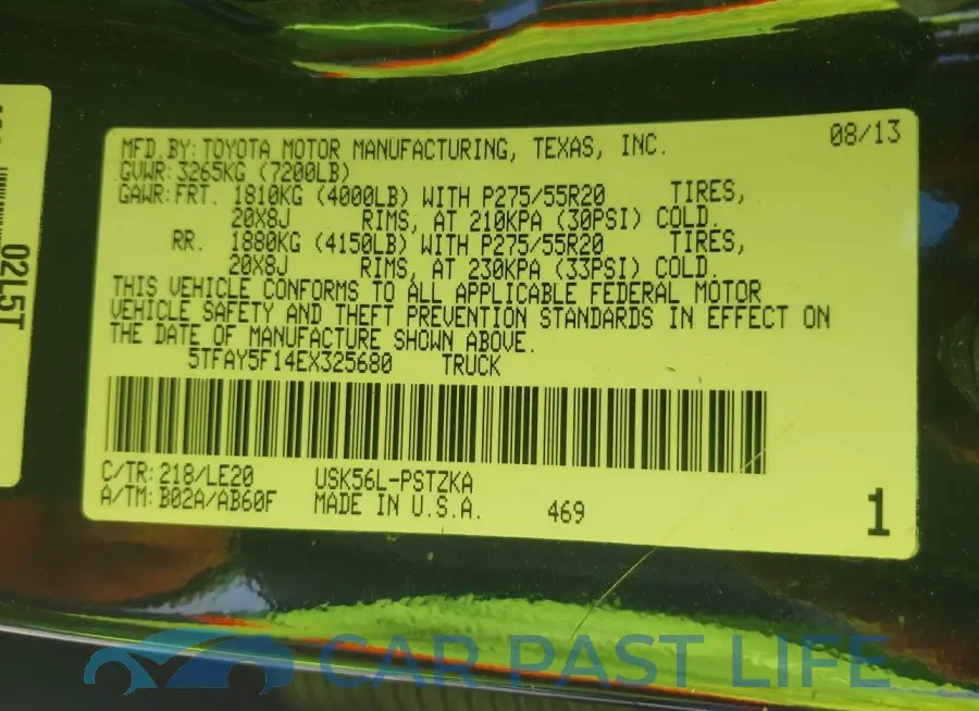 5TFAY5F14EX325680# 9