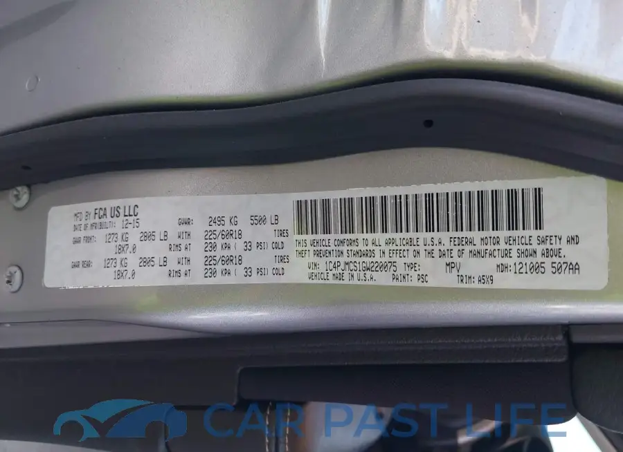 1C4PJMCS1GW220075# 9