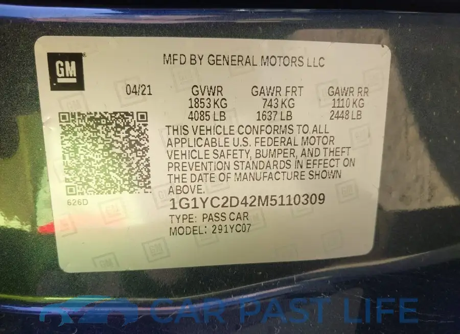 1G1YC2D42M5110309# 9