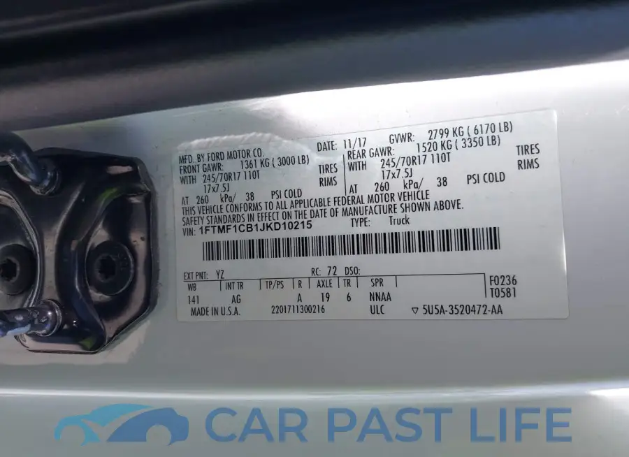 1FTMF1CB1JKD10215# 9