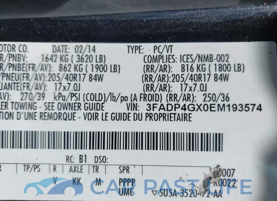 3FADP4GX0EM193574# 9