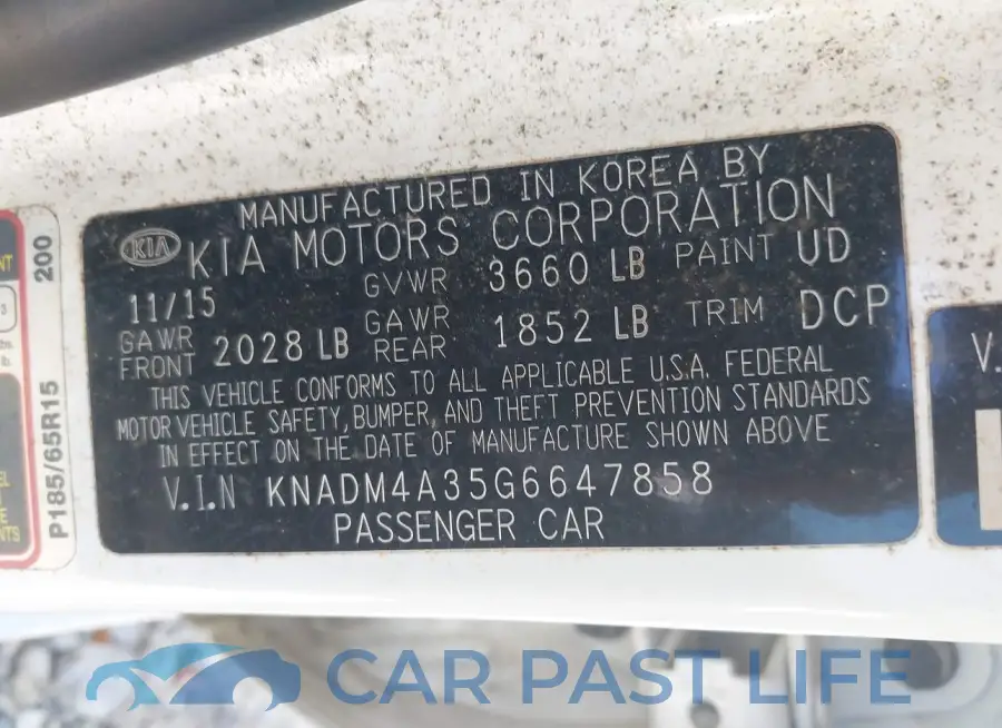 KNADM4A35G6647858# 9