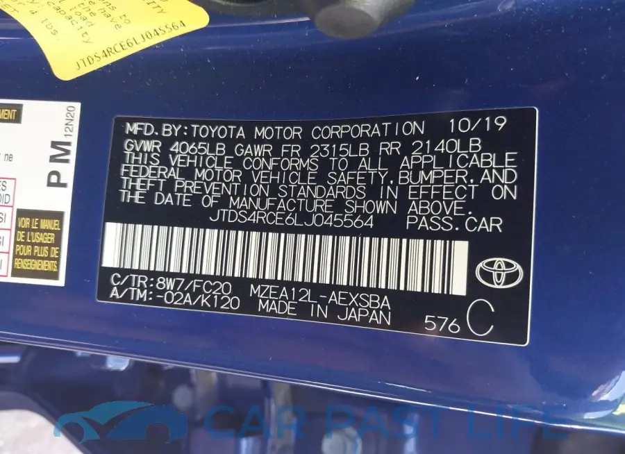 JTDS4RCE6LJ045564# 9