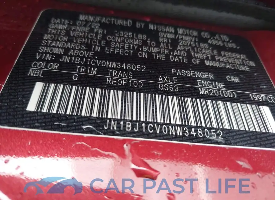JN1BJ1CV0NW348052# 9