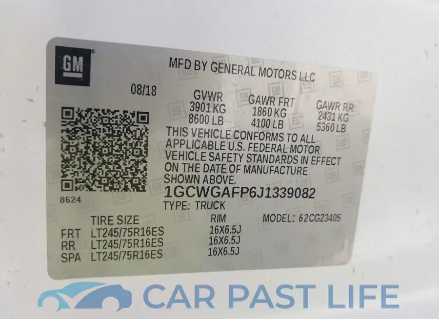 1GCWGAFP6J1339082# 9