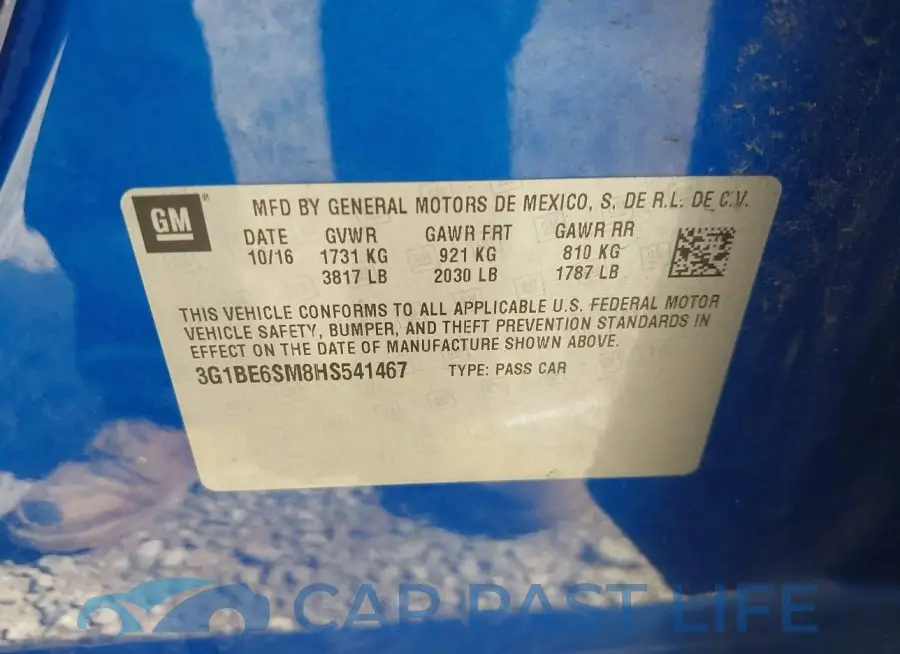 3G1BE6SM8HS541467# 9