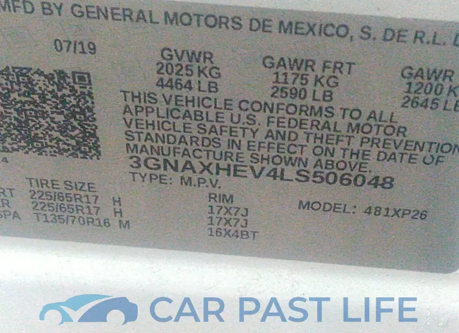 3GNAXHEV4LS506048# 9
