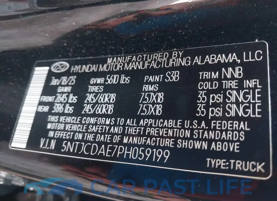 5NTJCDAE7PH059199# 9