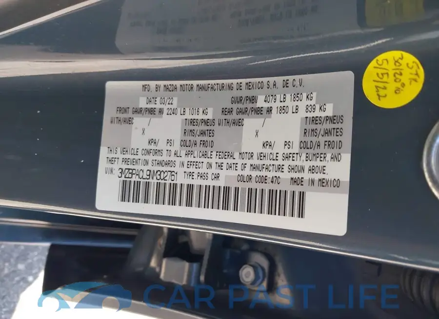 3MZBPACL9NM302761# 9