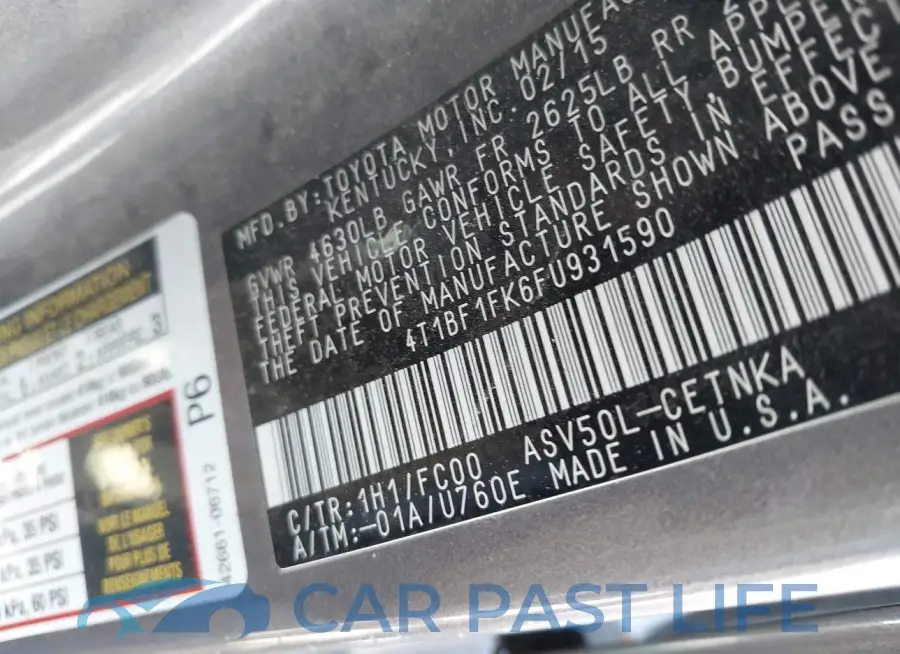 4T1BF1FK6FU931590# 9