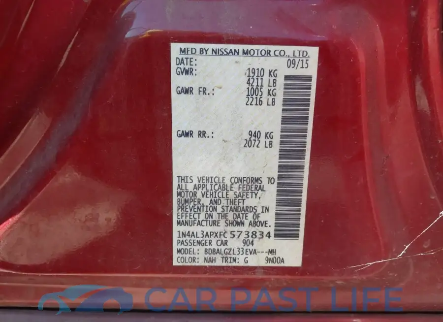 1N4AL3APXFC573834# 9