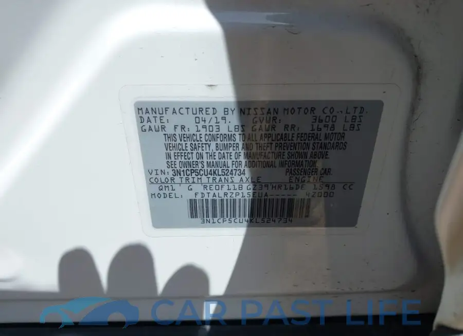 3N1CP5CU4KL524734# 9