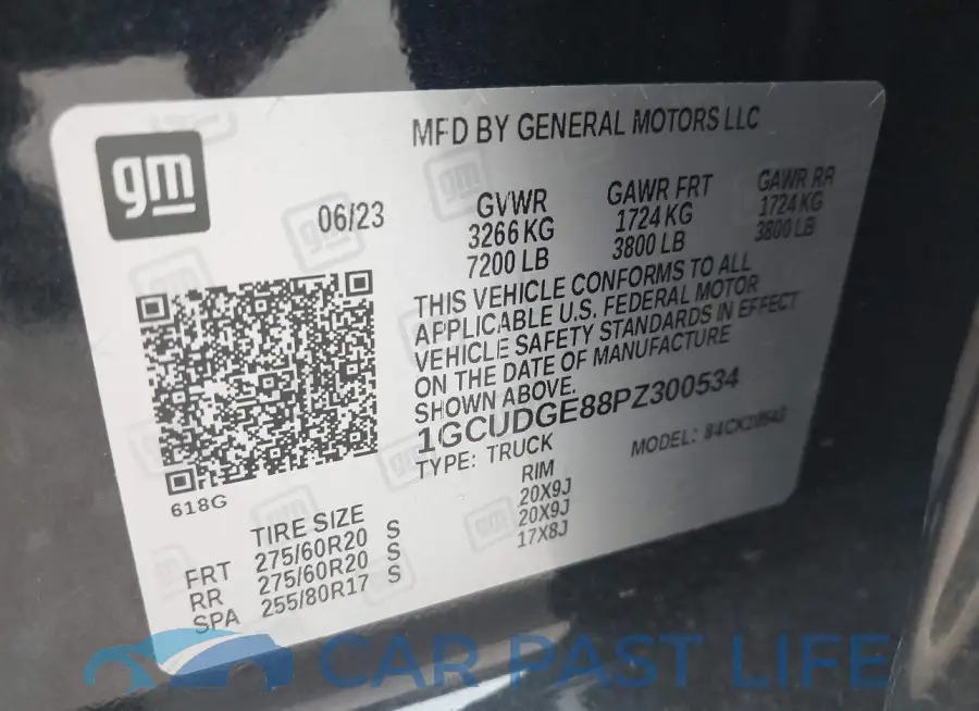 1GCUDGE88PZ300534# 9
