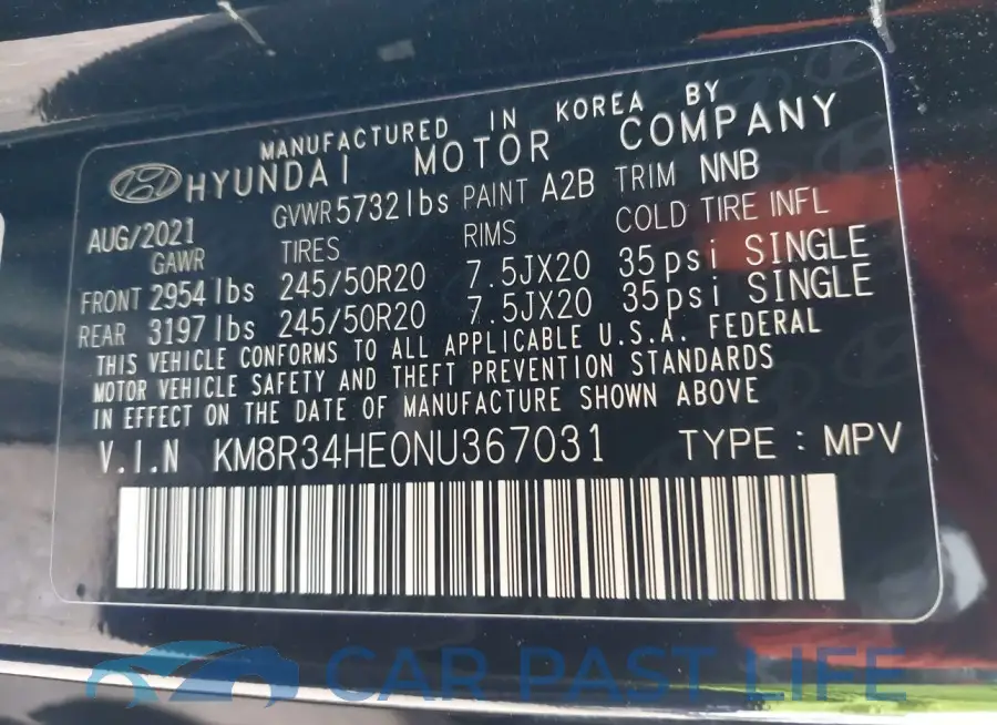 KM8R34HE0NU367031# 9