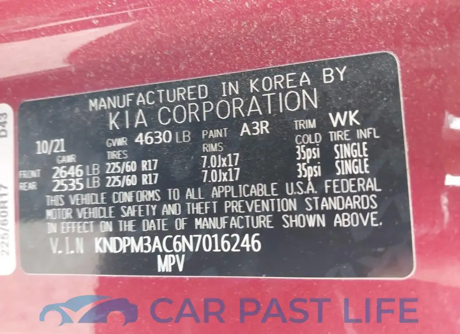 KNDPM3AC6N7016246# 9