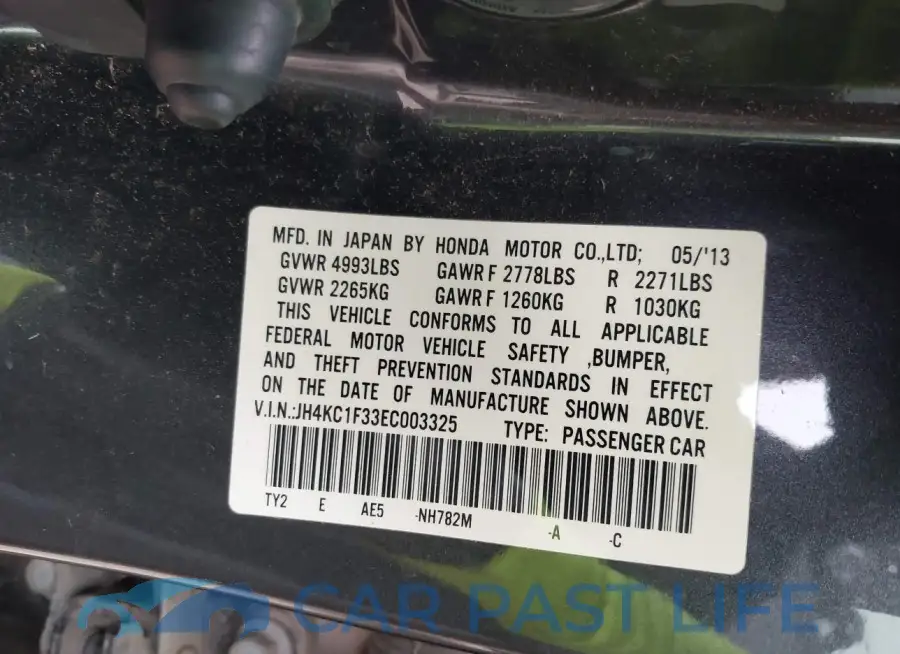 JH4KC1F33EC003325# 9