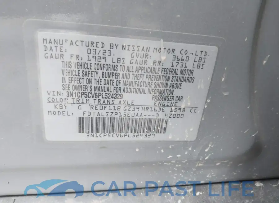 3N1CP5CV6PL524329# 9