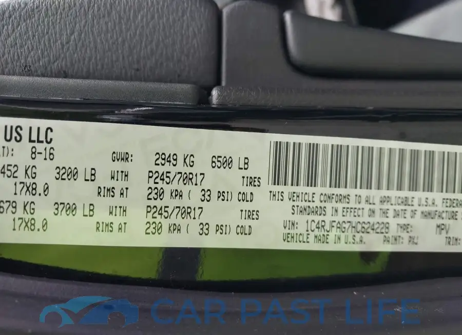 1C4RJFAG7HC624228# 9