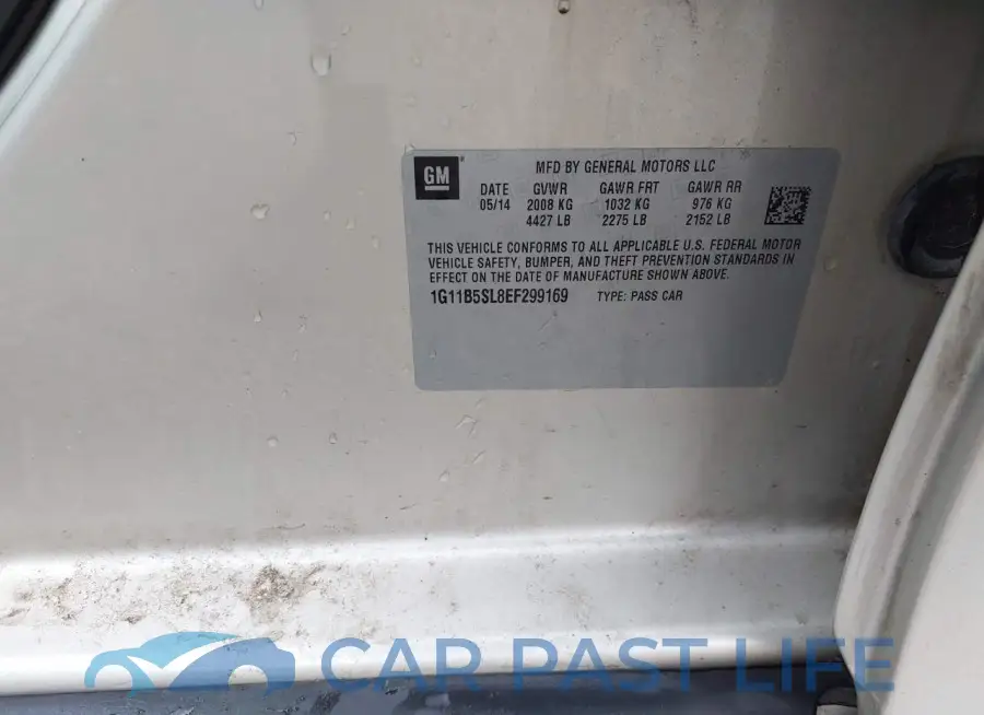 1G11B5SL8EF299169# 9