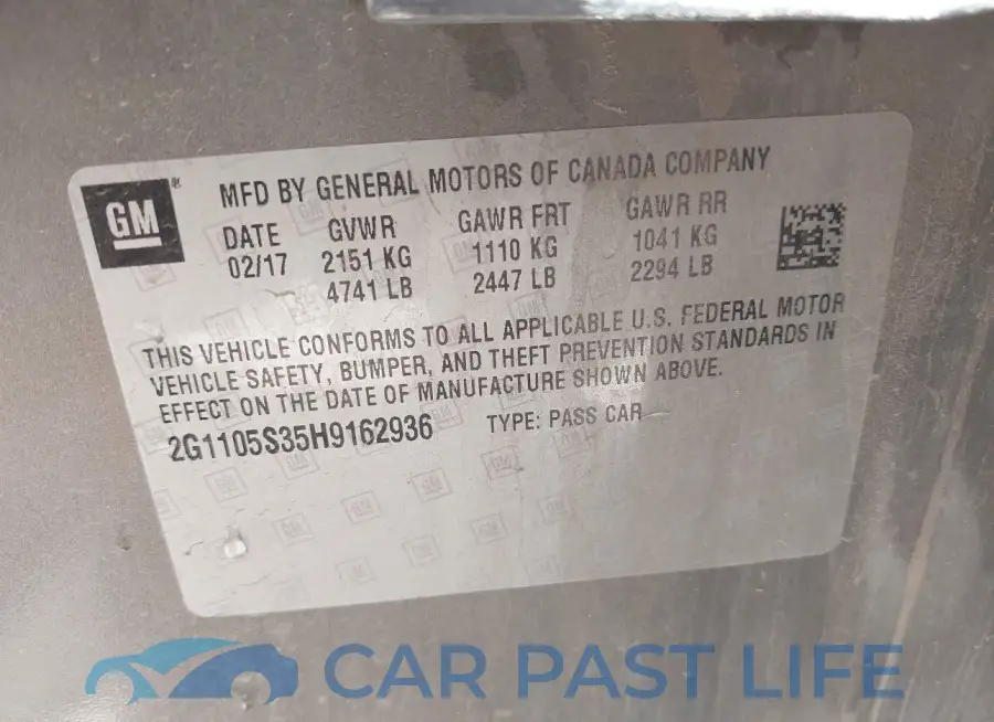 2G1105S35H9162936# 9