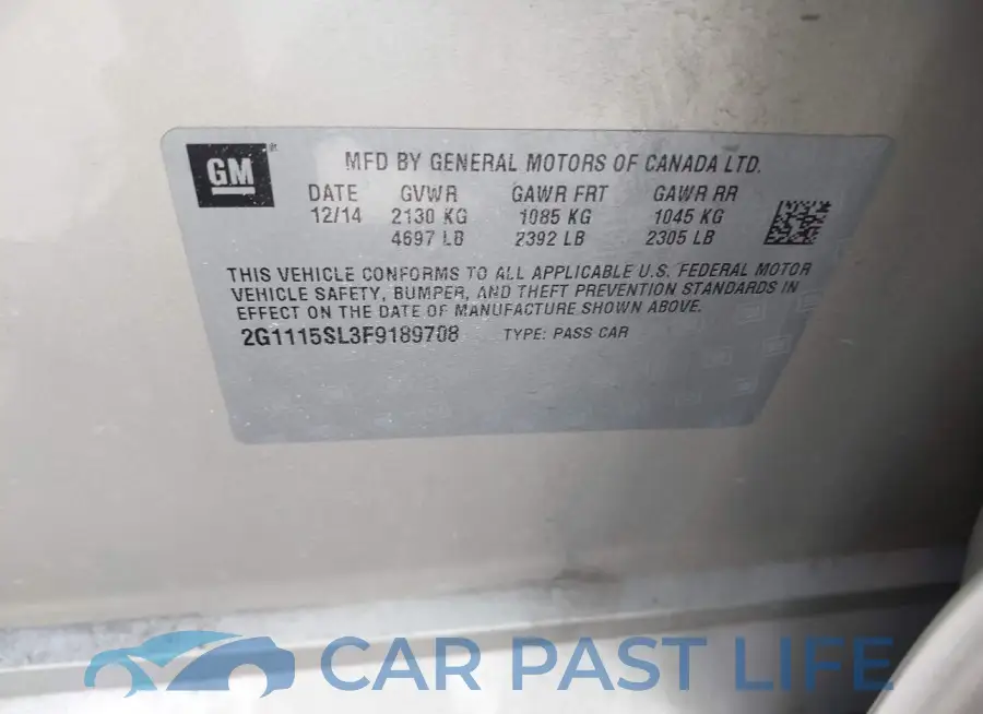 2G1115SL3F9189708# 9