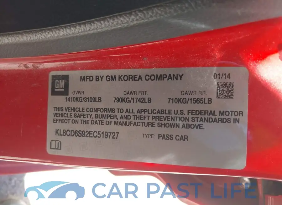 KL8CD6S92EC519727# 9
