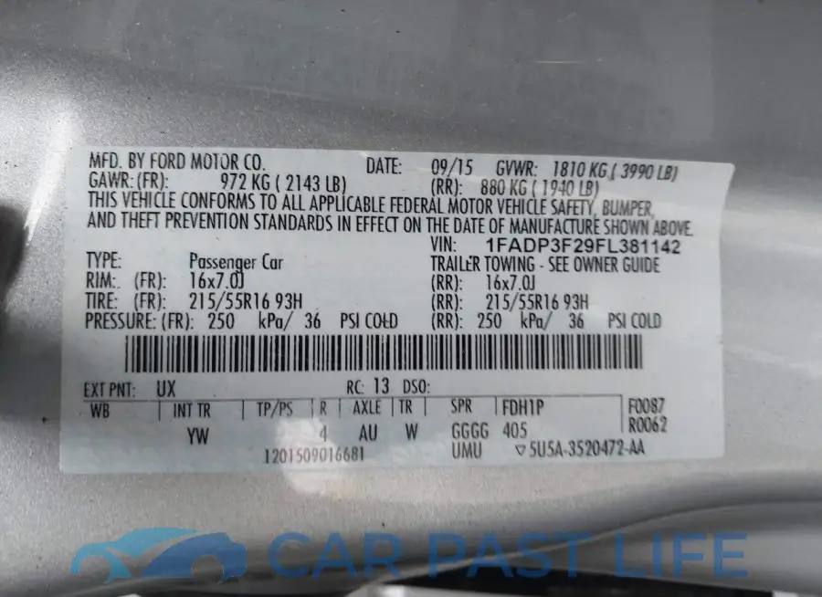 1FADP3F29FL381142# 9