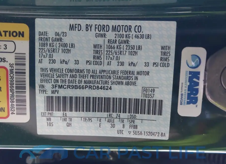 3FMCR9B66PRD84624# 9