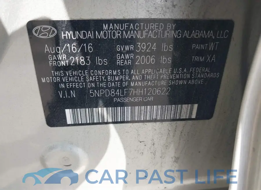 5NPD84LF7HH120622# 9