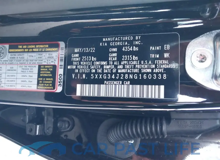 5XXG34J28NG160338# 9