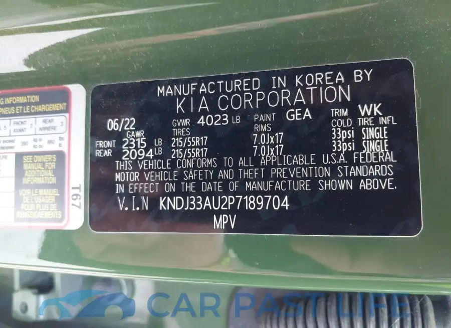 KNDJ33AU2P7189704# 9