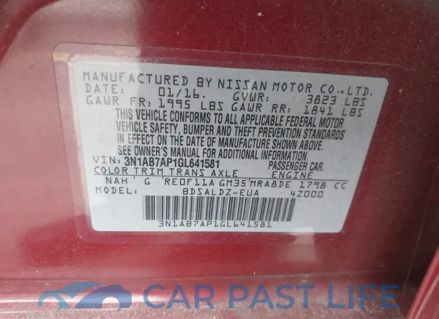 3N1AB7AP1GL641581# 9