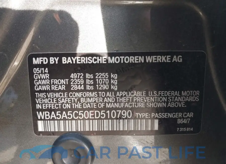 WBA5A5C50ED510790# 9