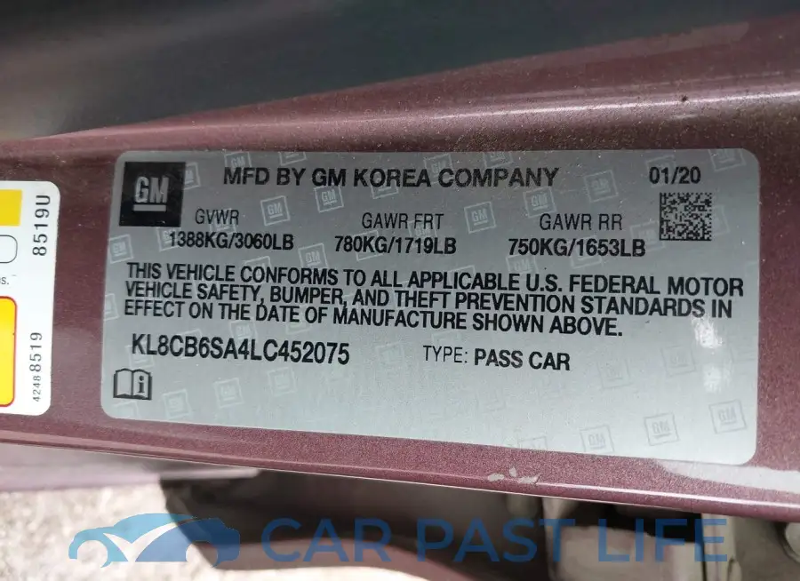KL8CB6SA4LC452075# 9