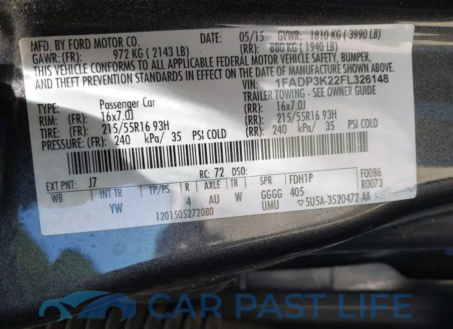 1FADP3K22FL326148# 9