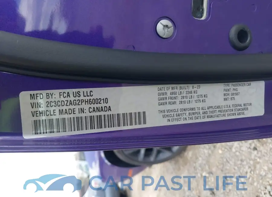 2C3CDZAG2PH600210# 9
