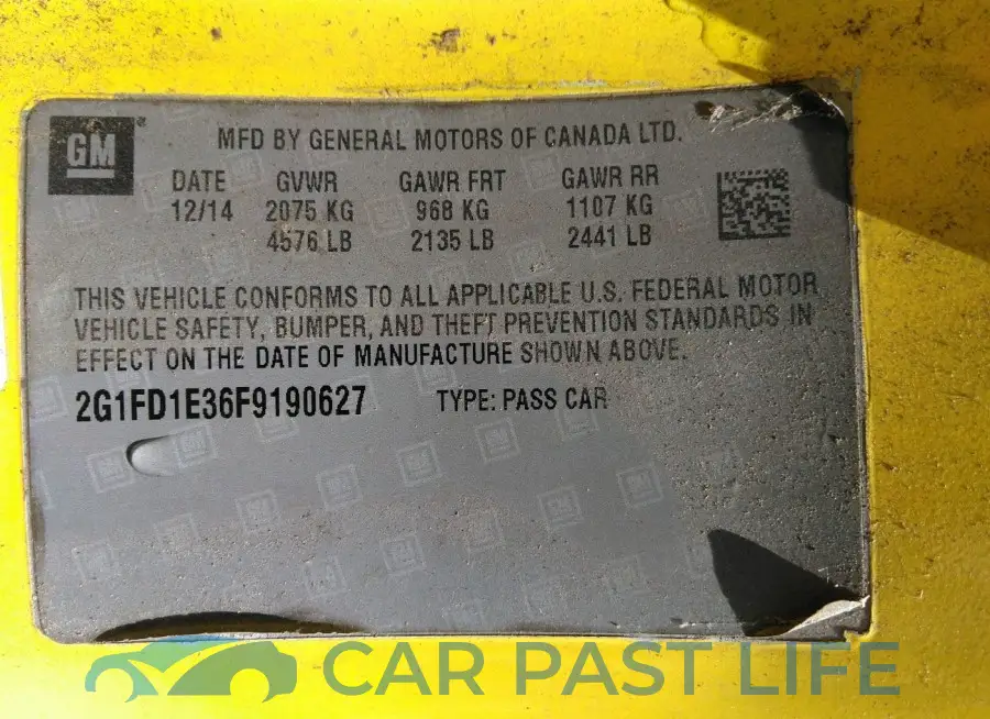 2G1FD1E36F9190627# 9