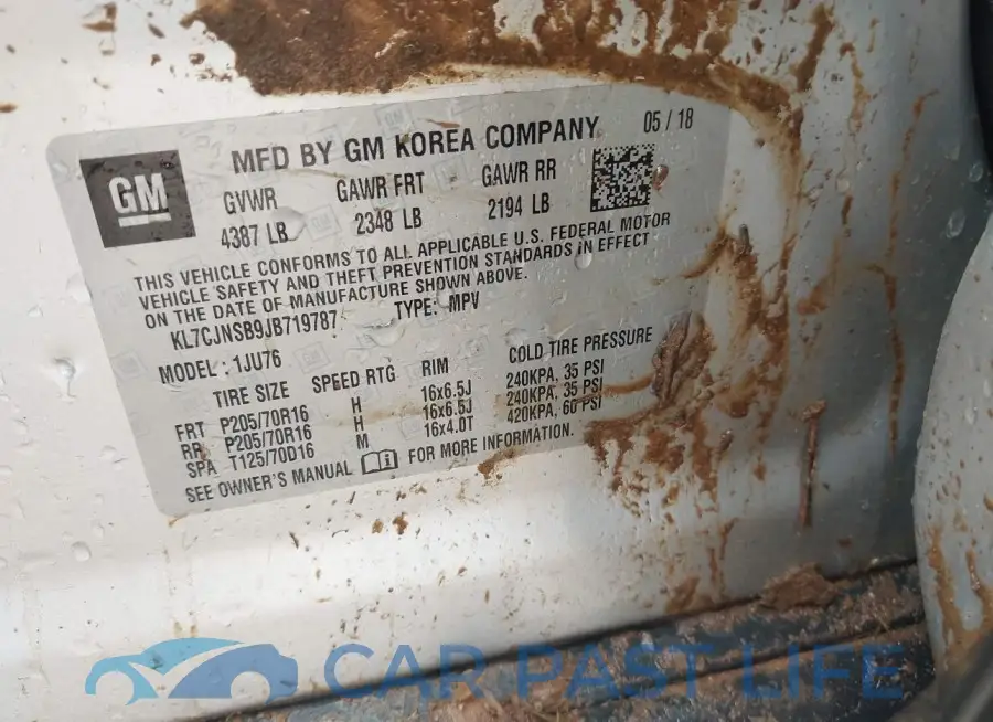KL7CJNSB9JB719787# 9