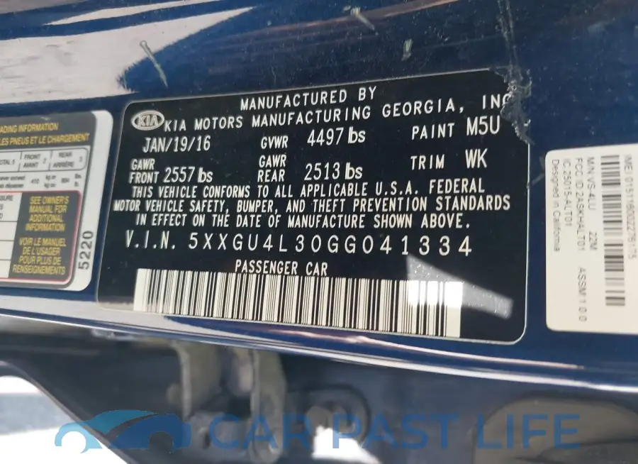 5XXGU4L30GG041334# 9