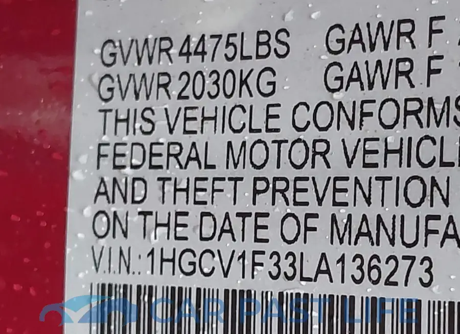 1HGCV1F33LA136273# 9