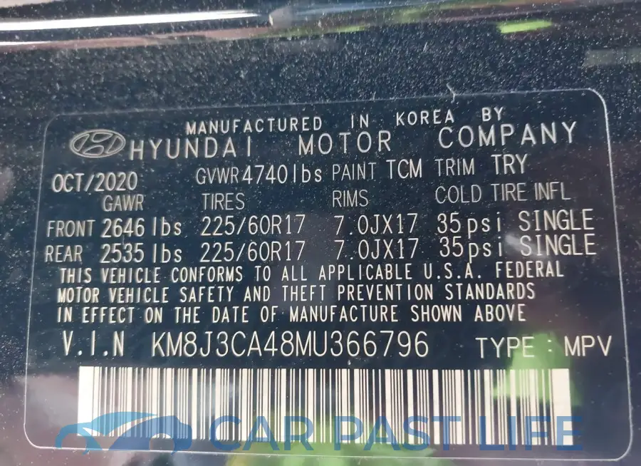KM8J3CA48MU366796# 9