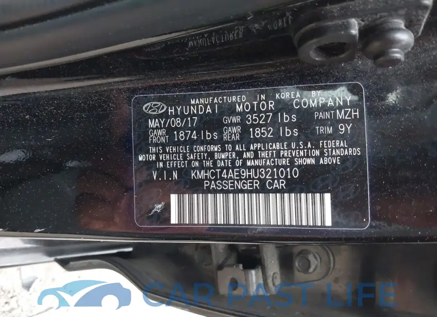 KMHCT4AE9HU321010# 9