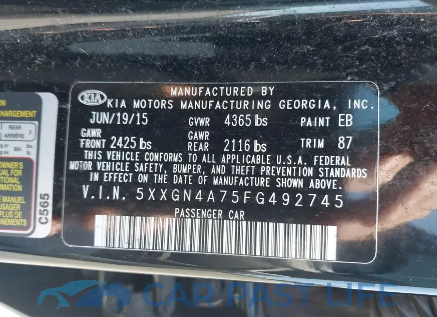 5XXGN4A75FG492745# 9