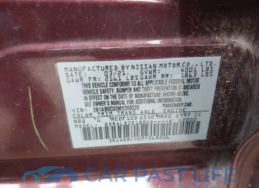 3N1AB8CV0MY268226# 9