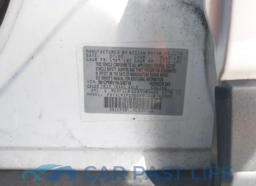 3N1CP5BV1NL530716# 9