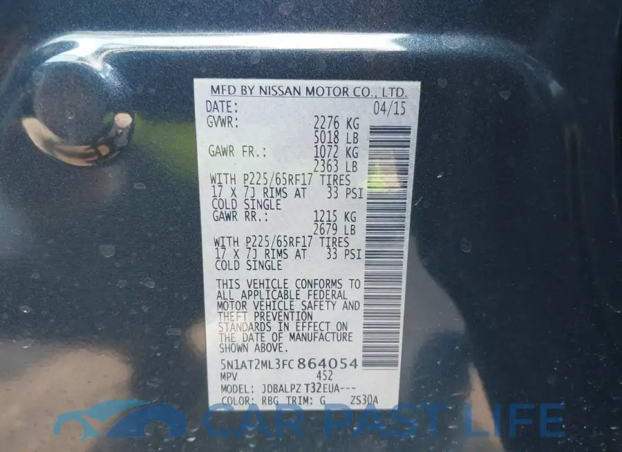 5N1AT2ML3FC864054# 9