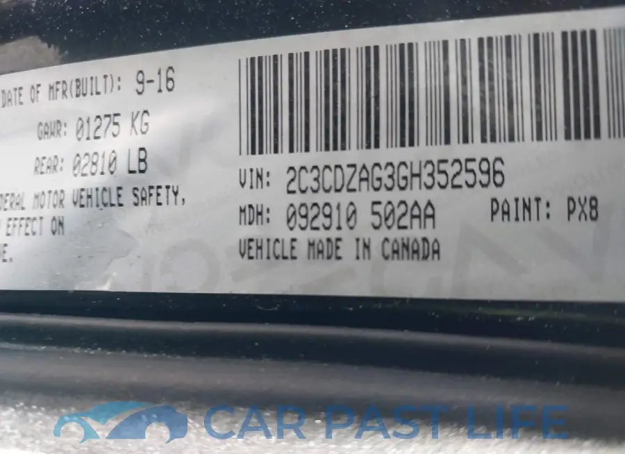 2C3CDZAG3GH352596# 9